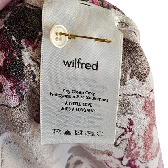 Wilfred Aritzia Off White Red Pink Floral Blouse Sz S - Picture 6 of 8